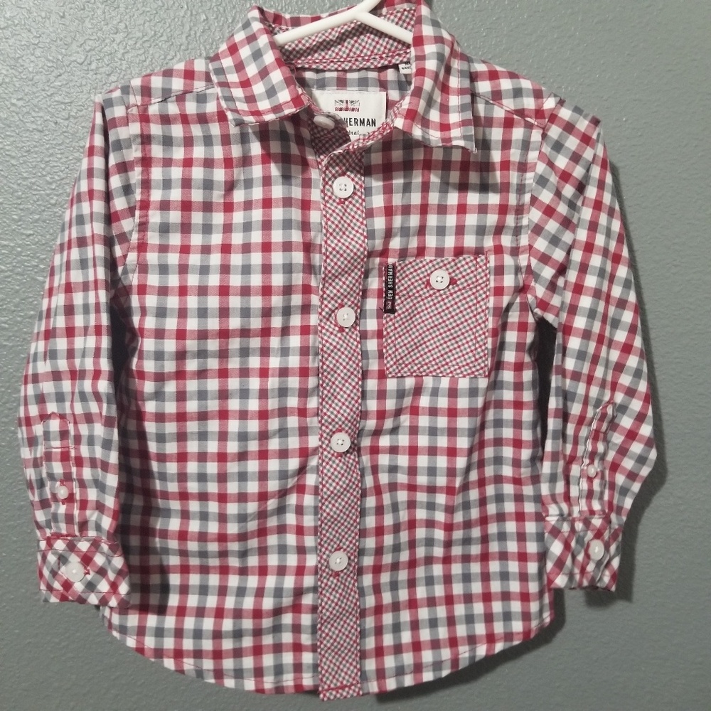 Adorable Little Boys Button Front Collared Shirt - Picture 1 of 6